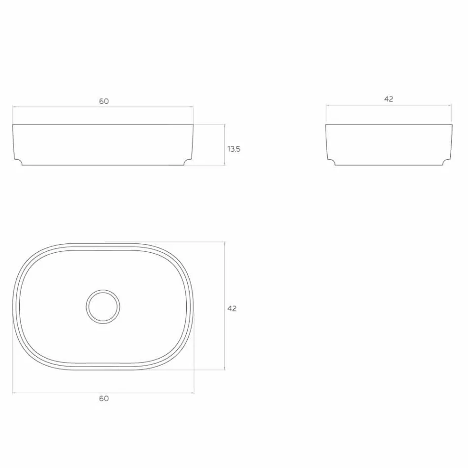 Lavabo freestanding da appoggio di design made in Italy, Formicola Viadurini