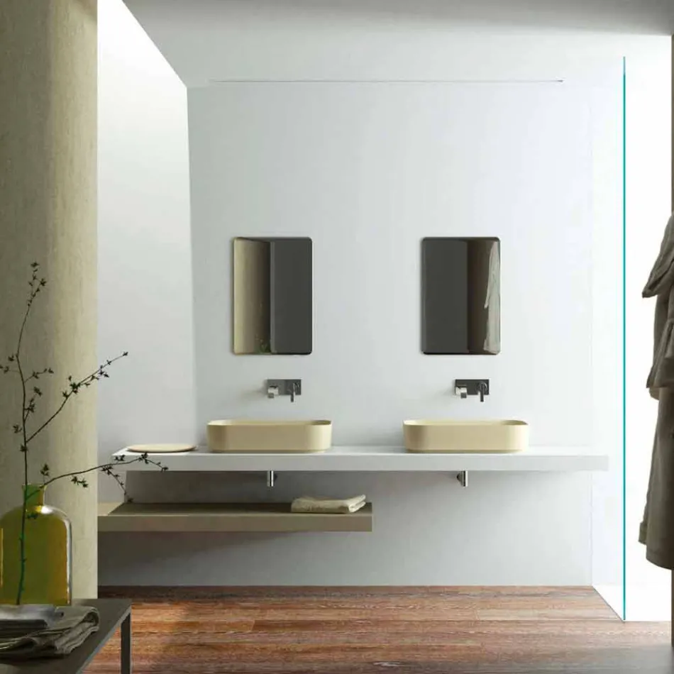 Lavabo freestanding da appoggio moderno colorato made Italy, Formicola Viadurini