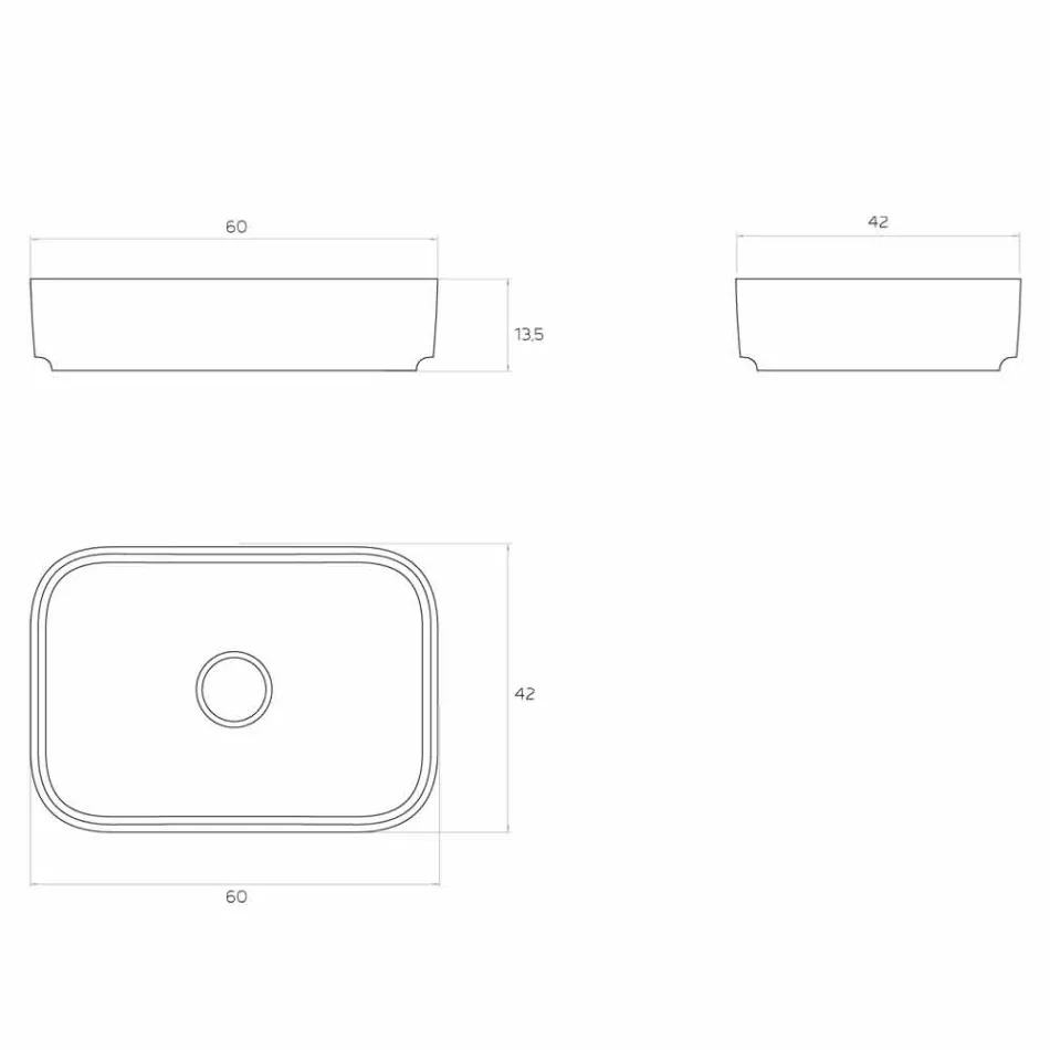 Lavabo freestanding da appoggio moderno colorato made Italy, Formicola Viadurini