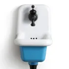 Lavabo Freestanding da Bagno in Ceramica Bianca e Colorata 26 cm - Jordan Viadurini