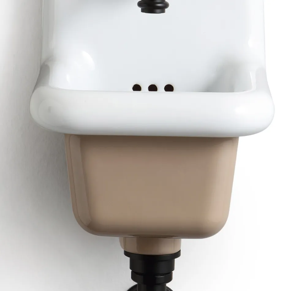 Lavabo Freestanding da Bagno in Ceramica Bianca e Colorata 26 cm - Jordan Viadurini