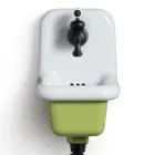 Lavabo Freestanding da Bagno in Ceramica Bianca e Colorata 26 cm - Jordan Viadurini