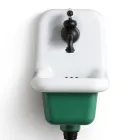 Lavabo Freestanding da Bagno in Ceramica Bianca e Colorata 26 cm - Jordan Viadurini