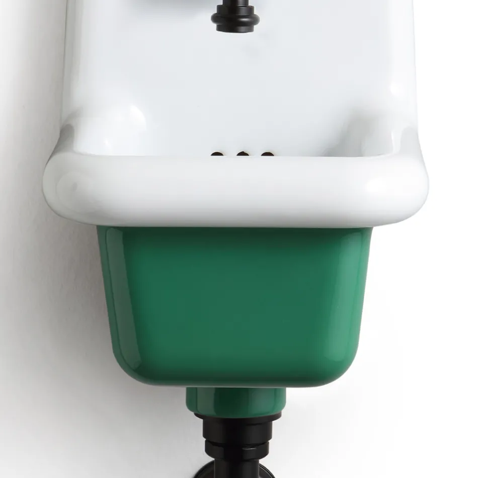 Lavabo Freestanding da Bagno in Ceramica Bianca e Colorata 26 cm - Jordan Viadurini