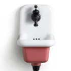 Lavabo Freestanding da Bagno in Ceramica Bianca e Colorata 26 cm - Jordan Viadurini