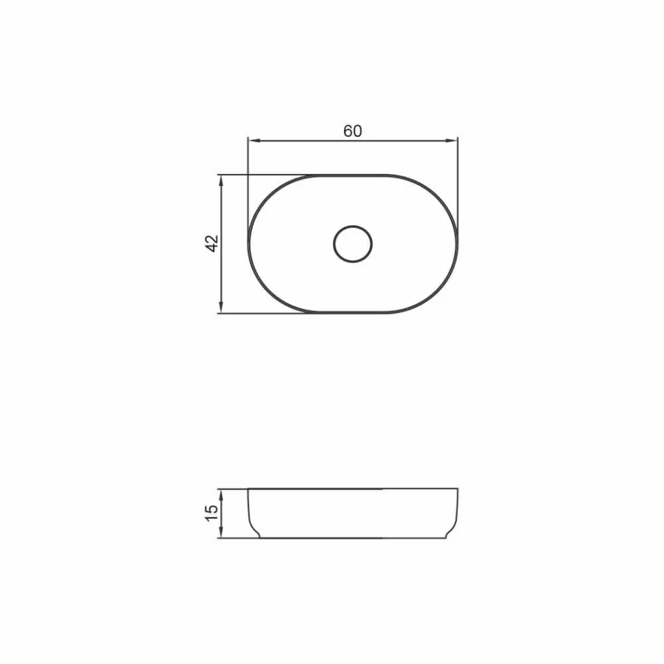 Lavabo freestanding di design da bagno fatto in Italia Dalmine Medium Viadurini