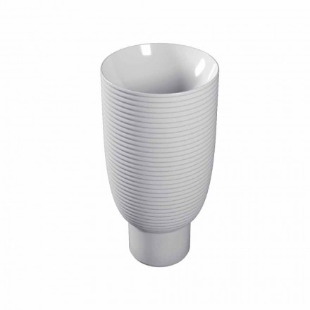 Lavabo Freestanding in Ceramica Bianca o Colorata Trabia Viadurini