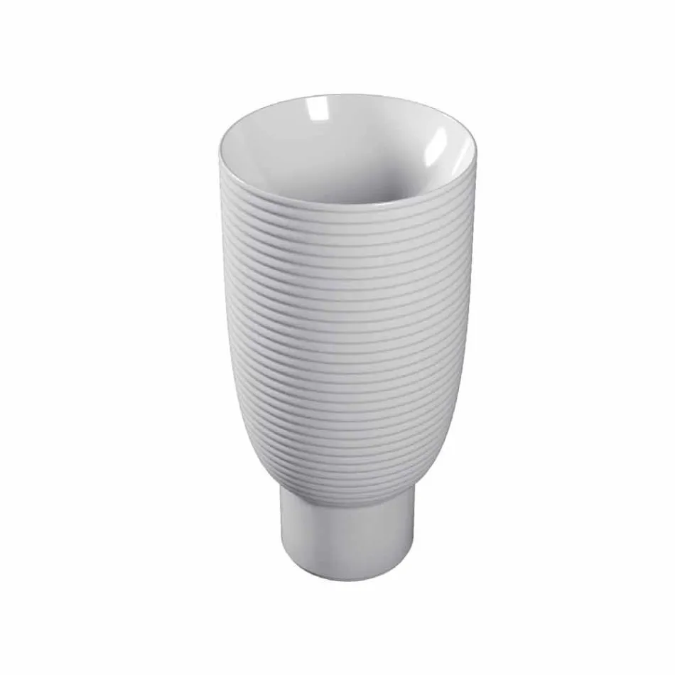 Lavabo Freestanding in Ceramica Bianca o Colorata Trabia Viadurini