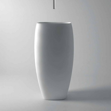 Lavabo freestanding in ceramica design moderno Gais, fatto in Italia Viadurini