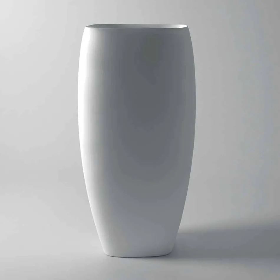Lavabo freestanding in ceramica design moderno Gais, fatto in Italia Viadurini