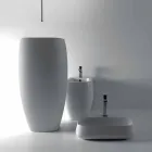 Lavabo freestanding in ceramica design moderno Gais, fatto in Italia Viadurini