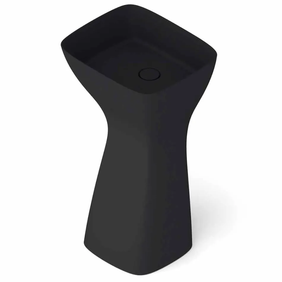 Lavabo freestanding in ceramica moderno realizzato in Italia, Firmino Viadurini