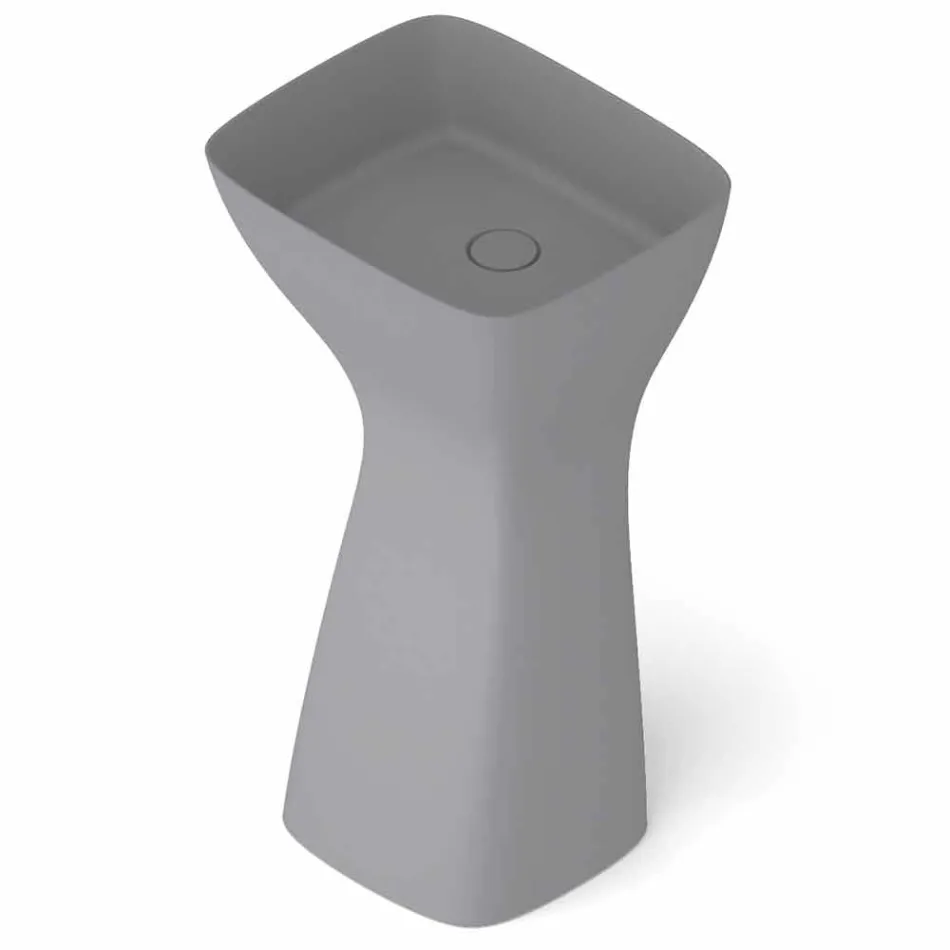 Lavabo freestanding in ceramica moderno realizzato in Italia, Firmino Viadurini