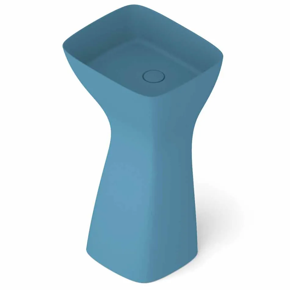 Lavabo freestanding in ceramica moderno realizzato in Italia, Firmino Viadurini