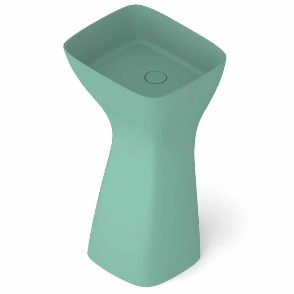 Lavabo freestanding in ceramica moderno realizzato in Italia, Firmino Viadurini
