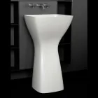 Lavabo freestanding in ceramica moderno realizzato in Italia, Firmino Viadurini