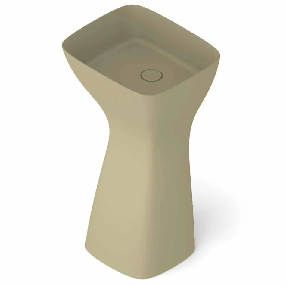Lavabo freestanding in ceramica moderno realizzato in Italia, Firmino Viadurini