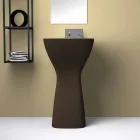Lavabo freestanding in ceramica moderno realizzato in Italia, Firmino Viadurini
