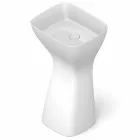 Lavabo freestanding in ceramica moderno realizzato in Italia, Firmino Viadurini