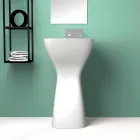 Lavabo freestanding in ceramica moderno realizzato in Italia, Firmino Viadurini