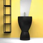 Lavabo freestanding moderno in ceramica prodotto in Italia, Basile Viadurini