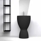 Lavabo freestanding moderno in ceramica prodotto in Italia, Basile Viadurini