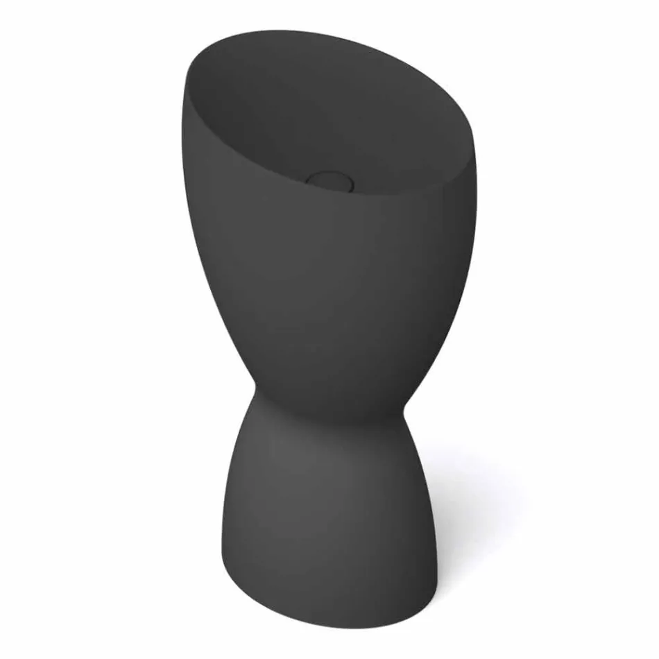 Lavabo freestanding moderno in ceramica prodotto in Italia, Basile Viadurini