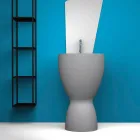 Lavabo freestanding moderno in ceramica prodotto in Italia, Basile Viadurini