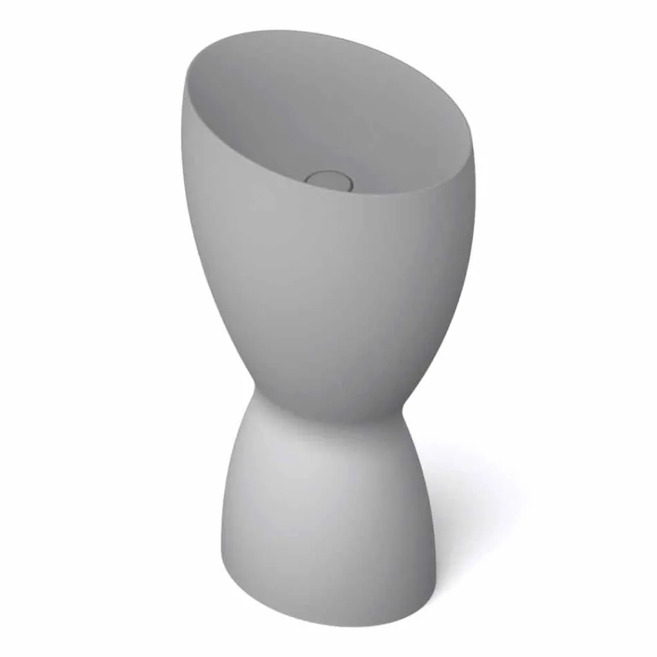 Lavabo freestanding moderno in ceramica prodotto in Italia, Basile Viadurini