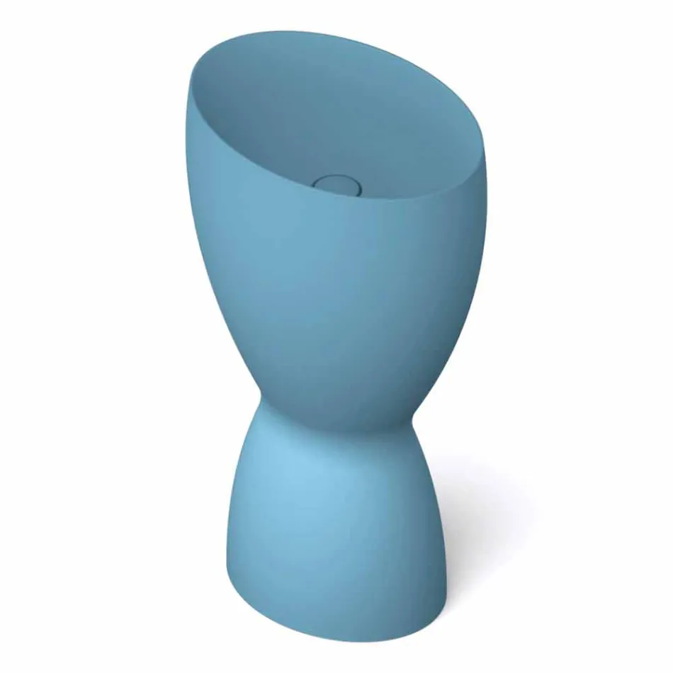 Lavabo freestanding moderno in ceramica prodotto in Italia, Basile Viadurini