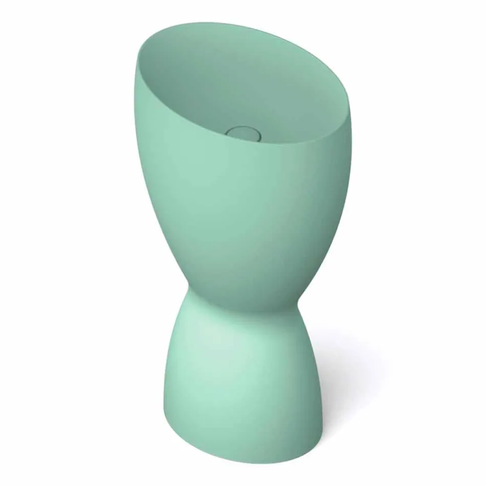 Lavabo freestanding moderno in ceramica prodotto in Italia, Basile Viadurini