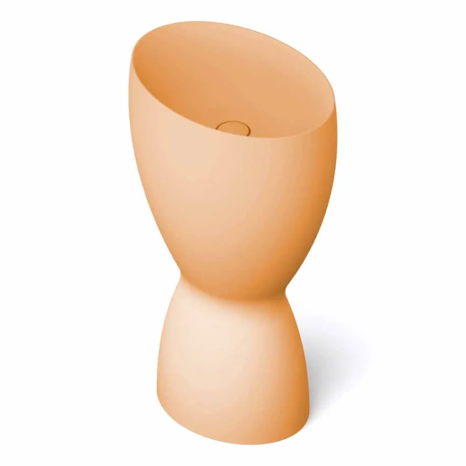 Lavabo freestanding moderno in ceramica prodotto in Italia, Basile Viadurini