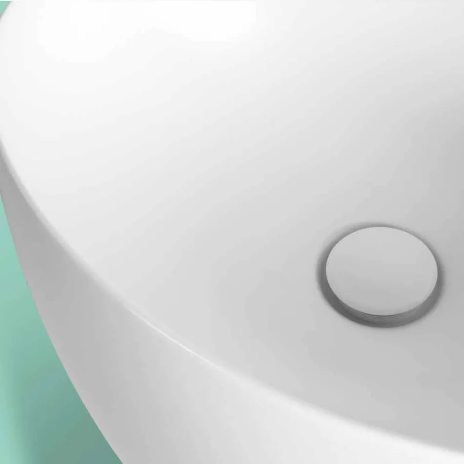 Lavabo freestanding moderno in ceramica prodotto in Italia, Basile Viadurini