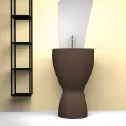 Lavabo freestanding moderno in ceramica prodotto in Italia, Basile Viadurini