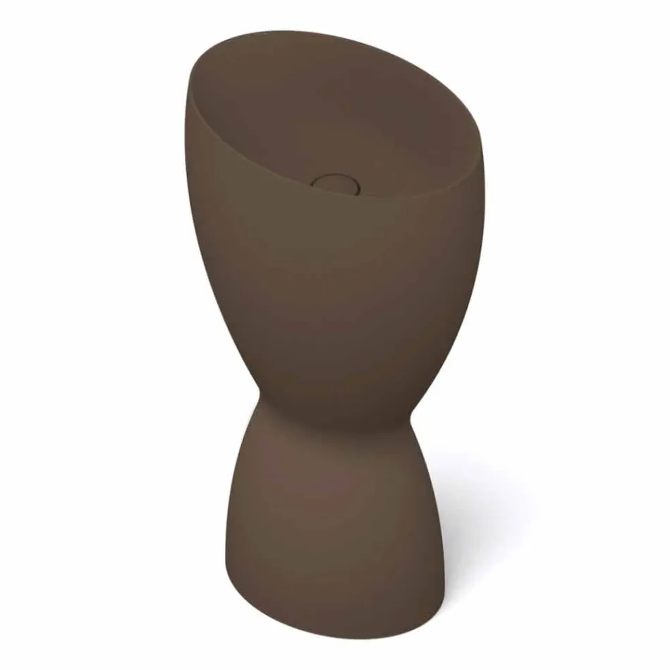 Lavabo freestanding moderno in ceramica prodotto in Italia, Basile Viadurini
