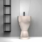 Lavabo freestanding moderno in ceramica prodotto in Italia, Basile Viadurini