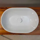Lavabo in ceramica di design moderno da appoggio made in Italy Viadurini