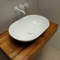 Lavabo in ceramica di design moderno da appoggio made in Italy