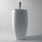 Lavabo in ceramica freestanding design moderno Gaiola, made in Italy Viadurini