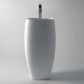 Lavabo in ceramica freestanding design moderno Gaiola, made in Italy