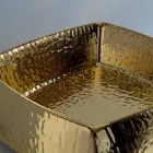 Lavabo in ceramica oro da appoggio moderno prodotto in Italia Simon Viadurini