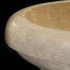 Lavabo in marmo da appoggio di design Tito, pezzo unico Viadurini