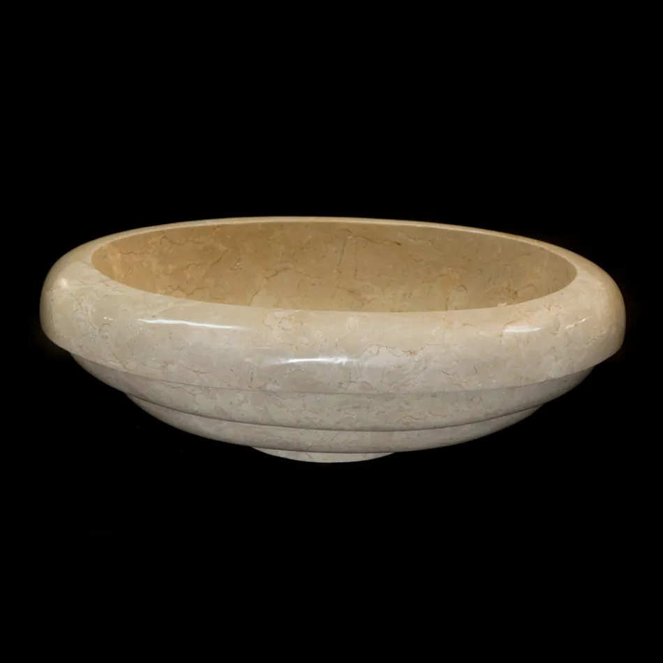 Lavabo in marmo da appoggio di design Tito, pezzo unico Viadurini