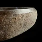 Lavabo in Pietra di Fiume da Appoggio Lavorato Artigianalmente - Aurea Viadurini
