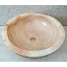 Lavabo in pietra naturale da appoggio Ana di design, fatto a mano Viadurini