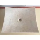 Lavabo in pietra naturale di design bianco Love, pezzo unico Viadurini
