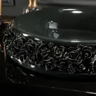 Lavabo in Porcellana con Petali Applicati a Mano Made in italy - Amarone Viadurini
