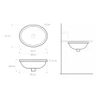 Lavabo Incassato in Fire Clay con Banda in Diverse Finiture Made in italy - Erioli Viadurini