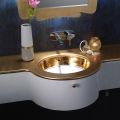 Lavabo Incassato in Fire Clay con Banda in Diverse Finiture Made in Italy - Erioli