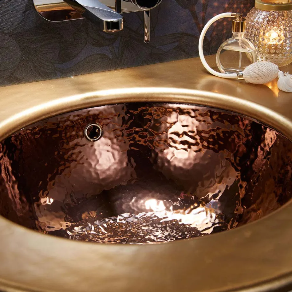 Lavabo Incassato in Fire Clay di 3 Finiture Made in italy - Erioli Viadurini